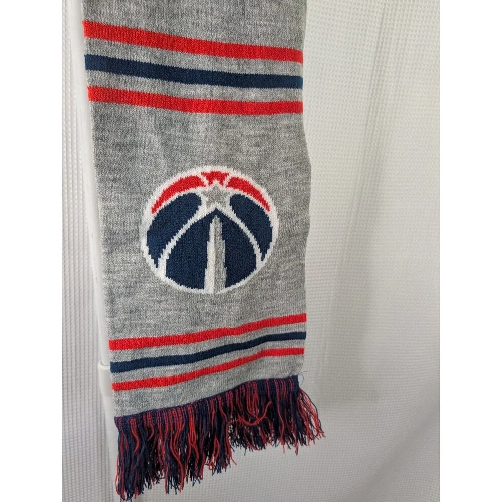 Harry Potter Washington Wizards Scarf Hogwarts Crest Gray Red Blue Fringe (B05)